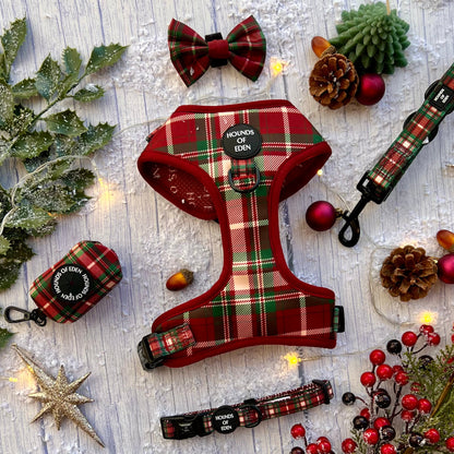 Tartan Me Up - Red & Cream Tartan Design Dog Harness