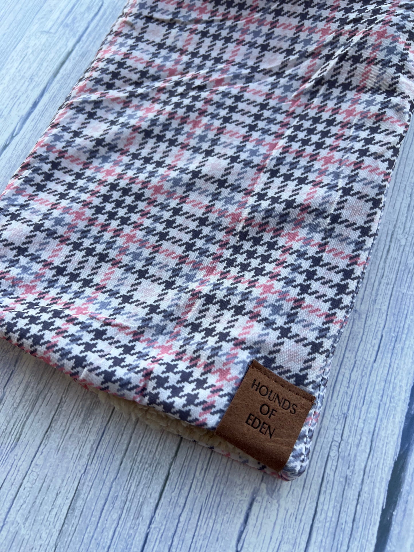 Pink Houndstooth Dog Snood