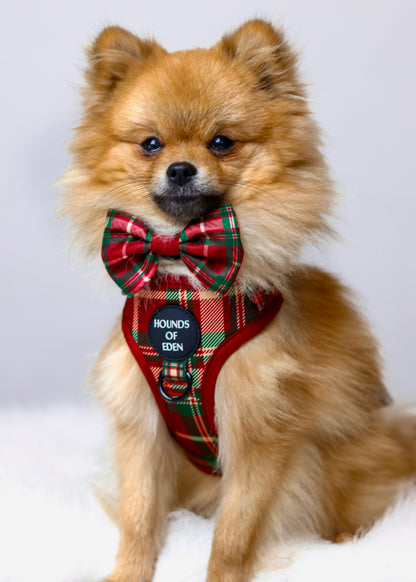 Tartan Me Up - Red & Cream Tartan Design Dog Harness