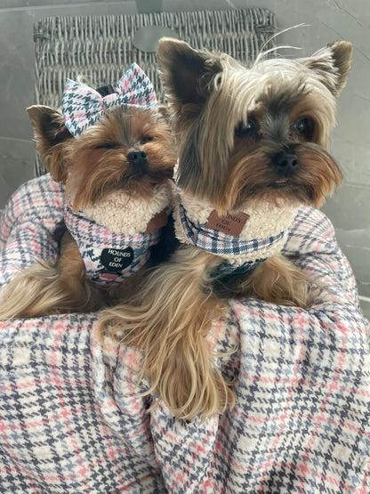 Pink Houndstooth Dog Snood