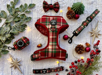 Tartan Me Up - Red & Cream Tartan Design Dog Harness