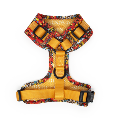 Retro Bloom Leather Dog Collar