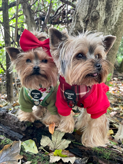 Tartan Me Up - Red & Cream Tartan Design Dog Harness