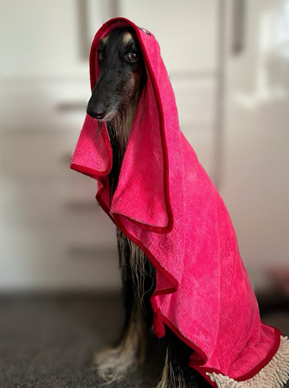 Strawberry Patch - Dog Towel + Carry Bag