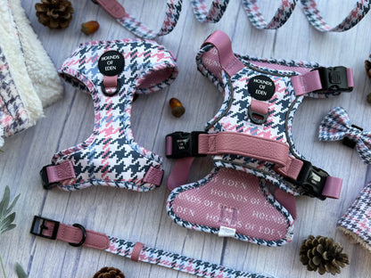 Pink Houndstooth Dog Supaw Strong Lite™ Harness (XS-XL)