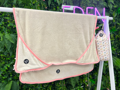 Bunny Tales Pink - Dog Towel + Carry Bag