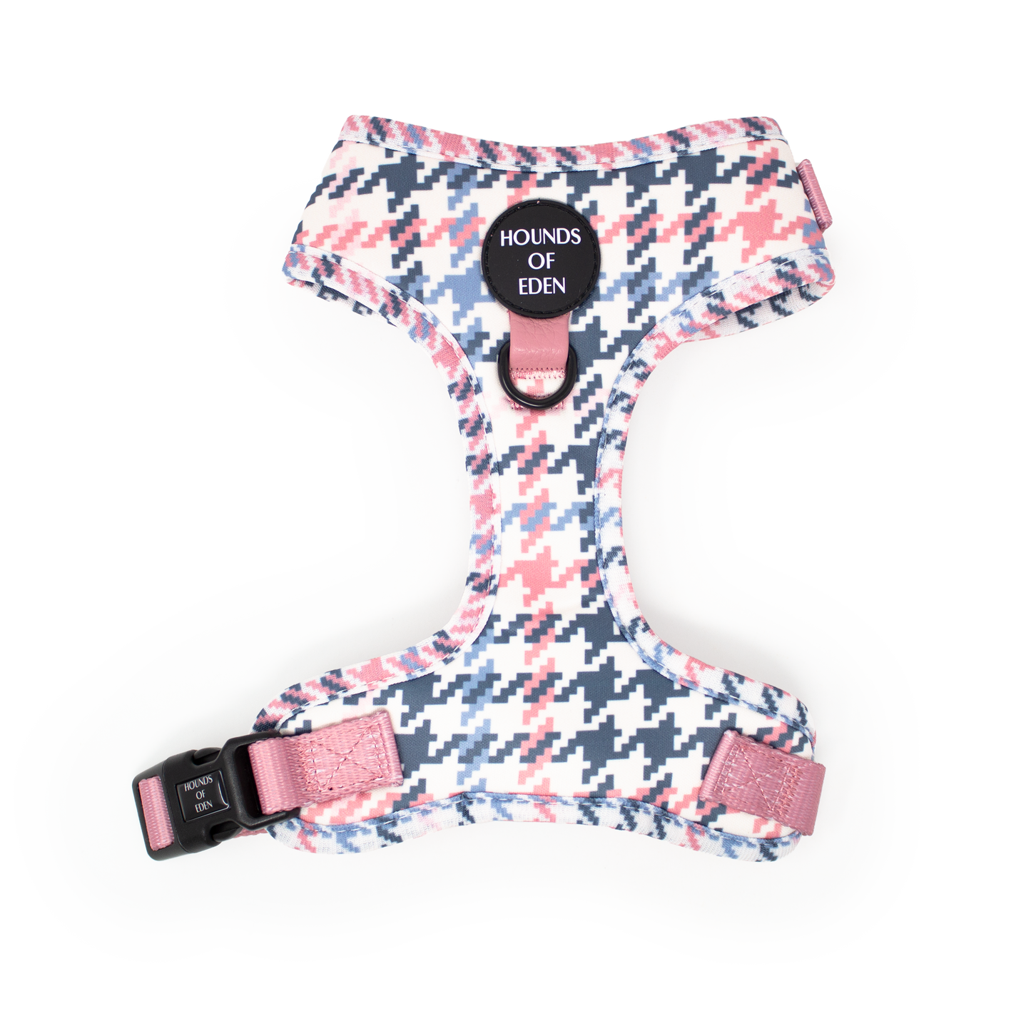 Pink Houndstooth Dog Harness (XXS-XS)