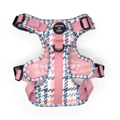 Pink Houndstooth Dog Supaw Strong Lite™ Harness (XS-XL)