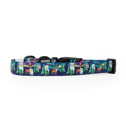 Polar Lights - Navy Polar Bear Design Dog Collar