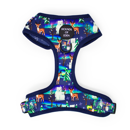 Polar Lights - Navy Polar Bear Design Dog Harness