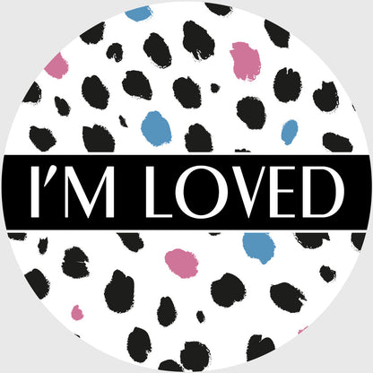 'Spot the Dog' - Black, Pink and Blue Spotted Pet Tag