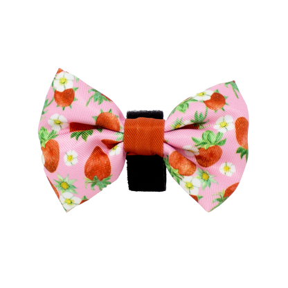 Strawberry Patch Design Dog Bow Tie