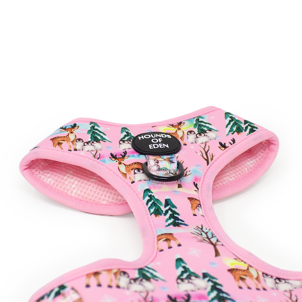 Aurora Nights - Pink Penguin Design Dog Harness