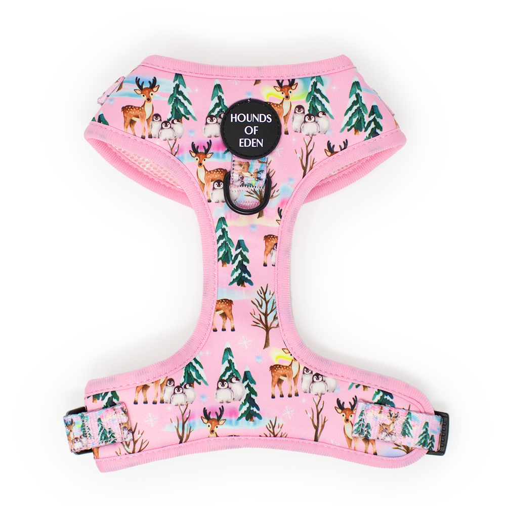 Aurora Nights - Pink Penguin Design Dog Harness