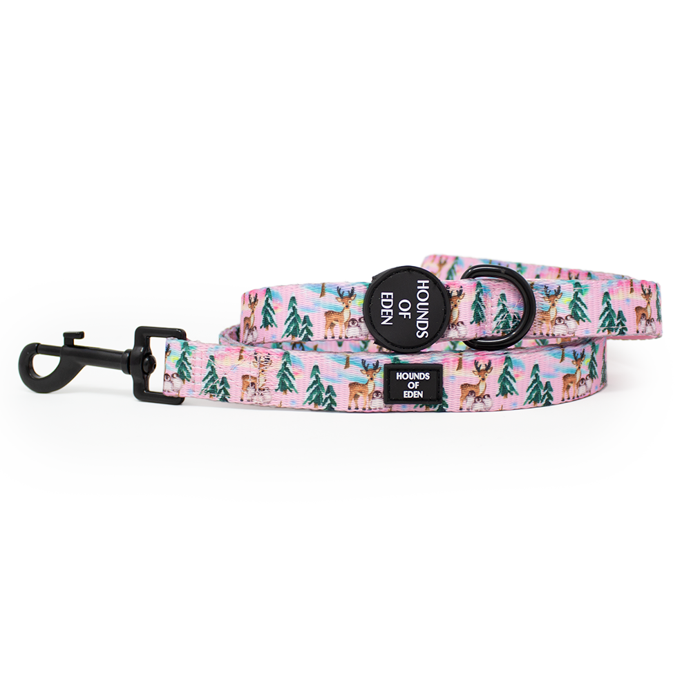 Aurora Nights - Pink Penguin Design Dog Lead