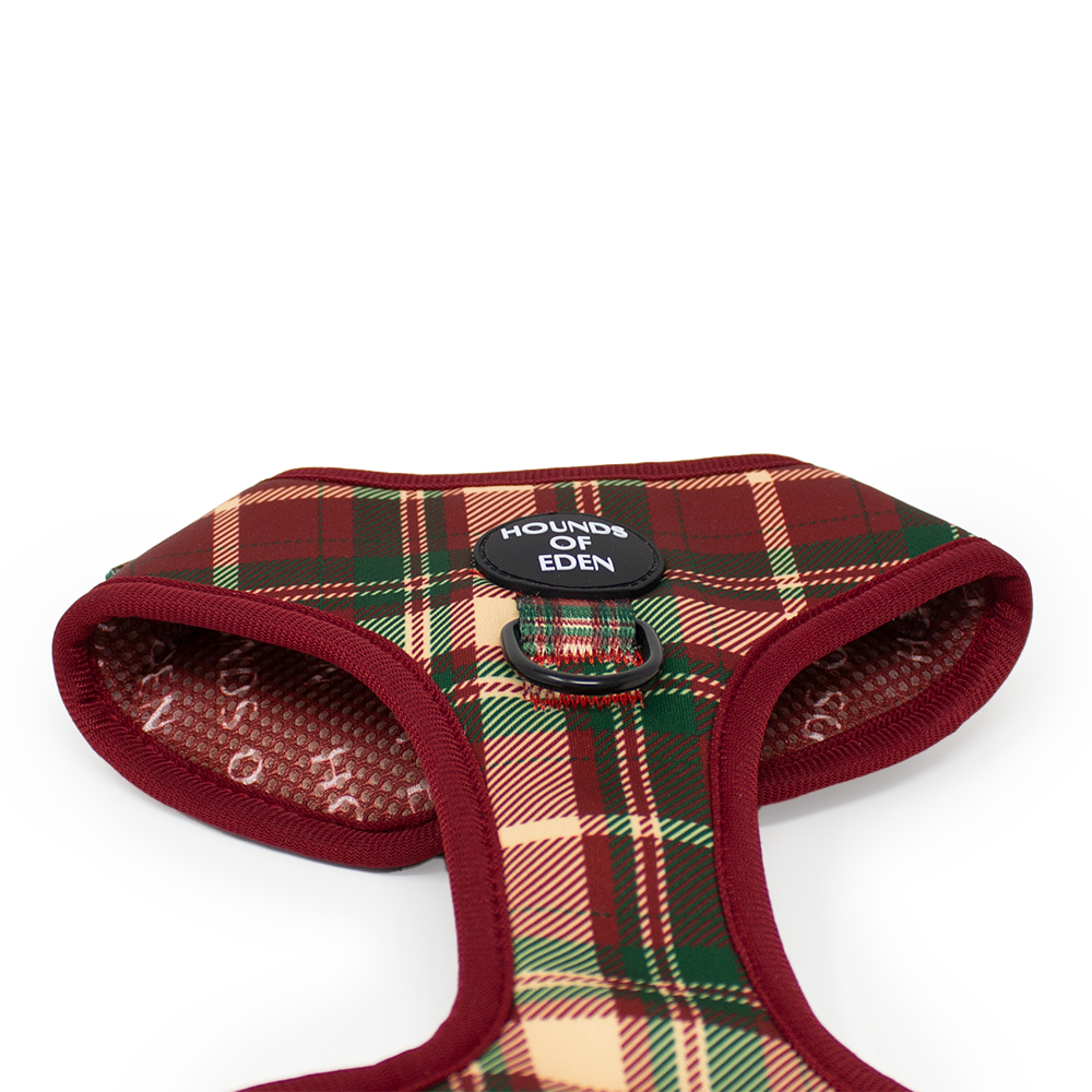 Tartan Me Up - Red & Cream Tartan Design Dog Harness