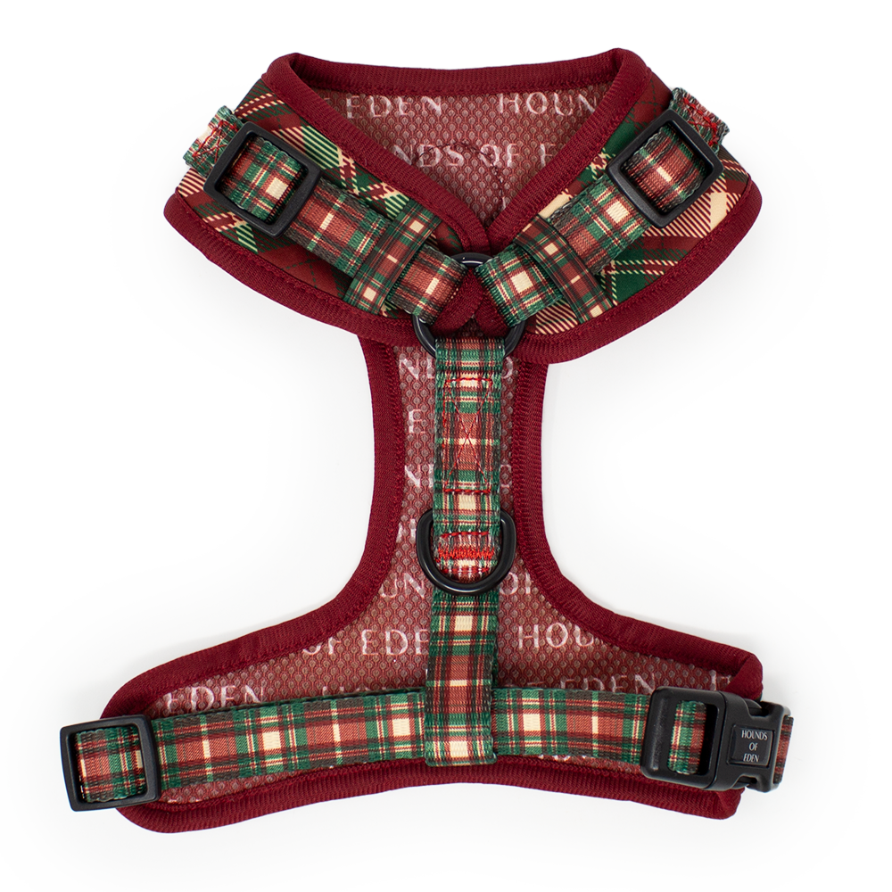 Tartan Me Up - Red & Cream Tartan Design Dog Harness