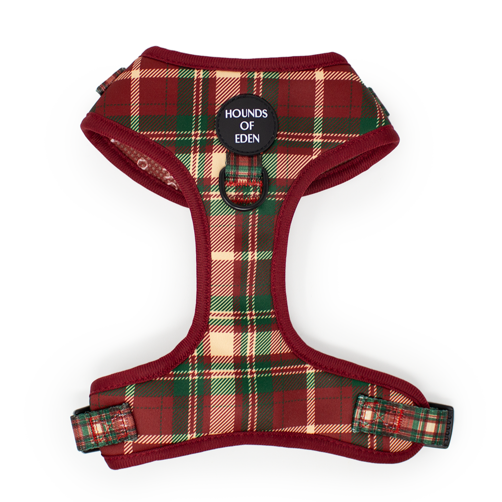 Tartan Me Up - Red & Cream Tartan Design Dog Harness