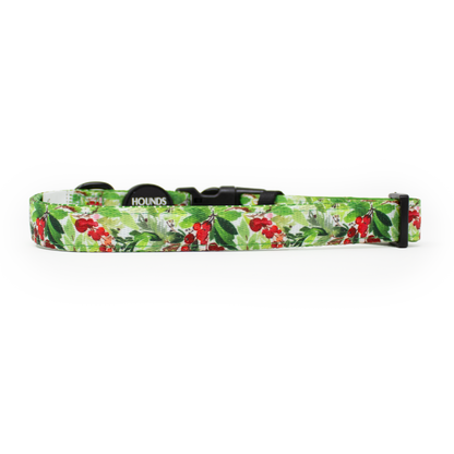 Winter Spruce & Berries Design Dog Collar