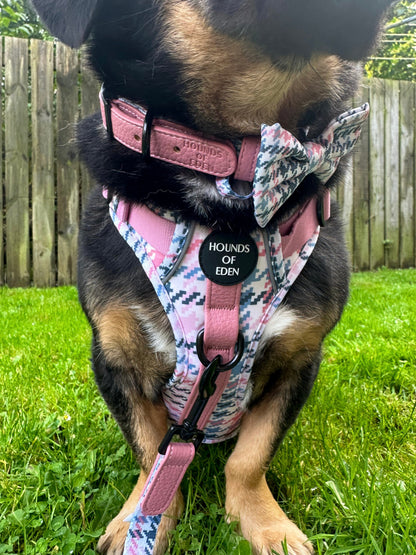 Pink Houndstooth Dog Supaw Strong Lite™ Harness (XS-XL)