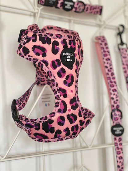 'Blushing Leopard' - Pink Dog Harness