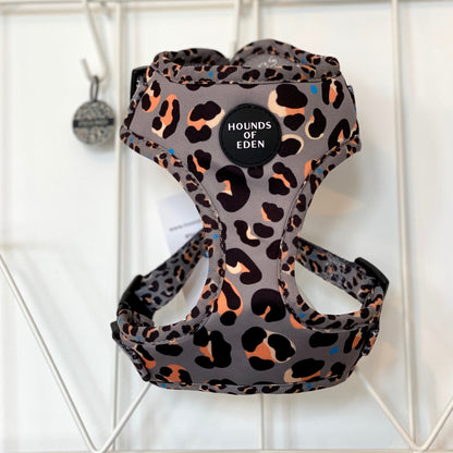 'Steel Leopard' - Khaki/Grey Dog Harness