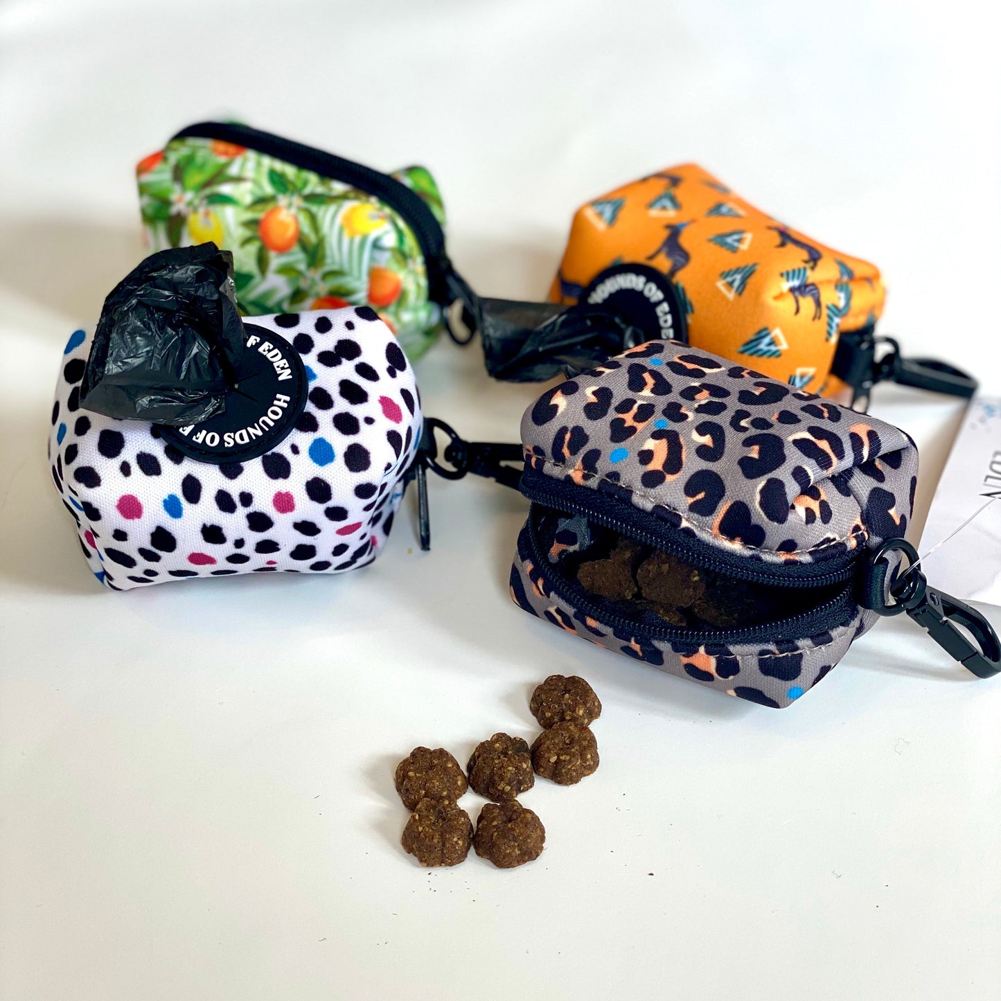 'Steel Leopard' - Khaki/Grey Poop Bag Holder