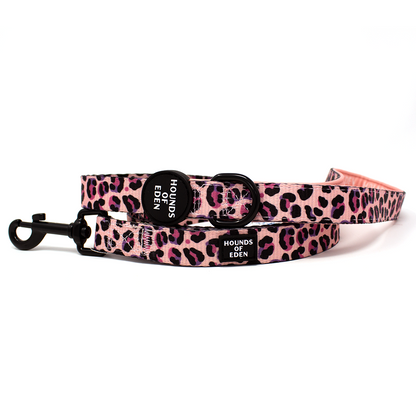 'Blushing Leopard' - Pink Dog Collar