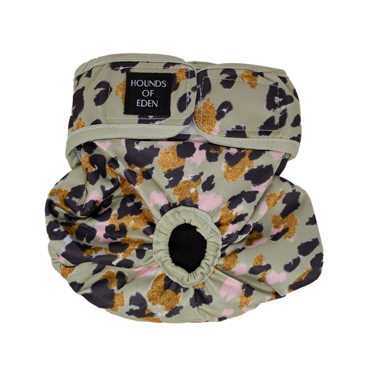 Sage Leopard Design Dog Season Hygiene Panties