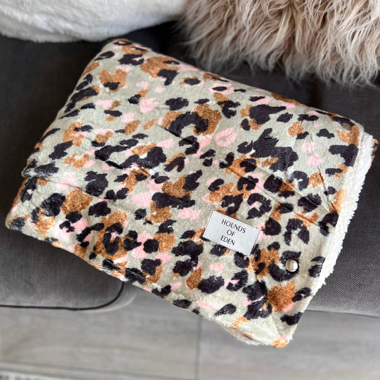Sage Leopard Snuggle Blanket